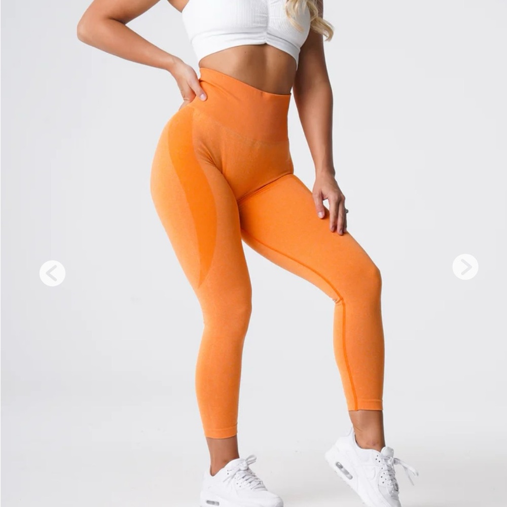NVGTN Sunset Orange Contour‎ Seamless Leggings Size L